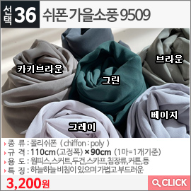 쉬폰 가을소풍 9509 브라운