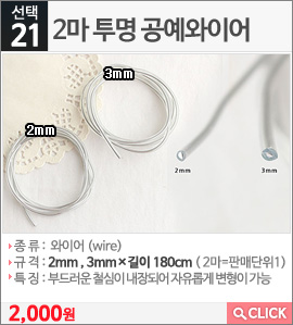 2마 투명 공예와이어 2mm