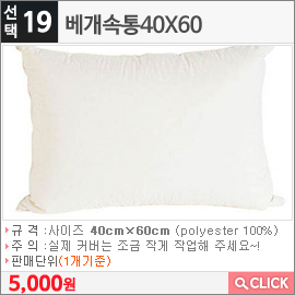 베개속통40X60