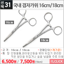 국내 겸자가위 16cm