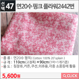 면20수 핑크 플라워2442번