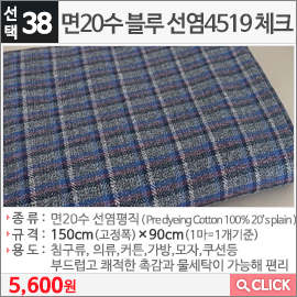 면20수 블루 선염4519 체크