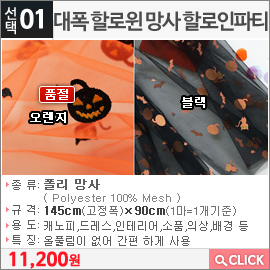 대폭 할로윈 망사 할로인파티 블랙