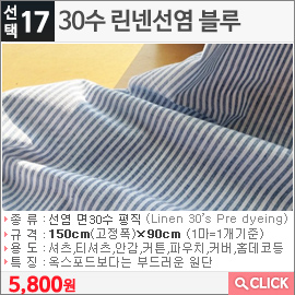 30수 린넨선염 블루