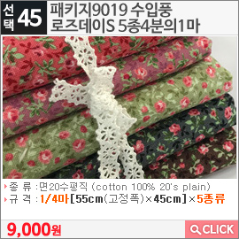 패키지9019 수입풍 로즈데이S 5종4분의1마